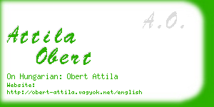 attila obert business card